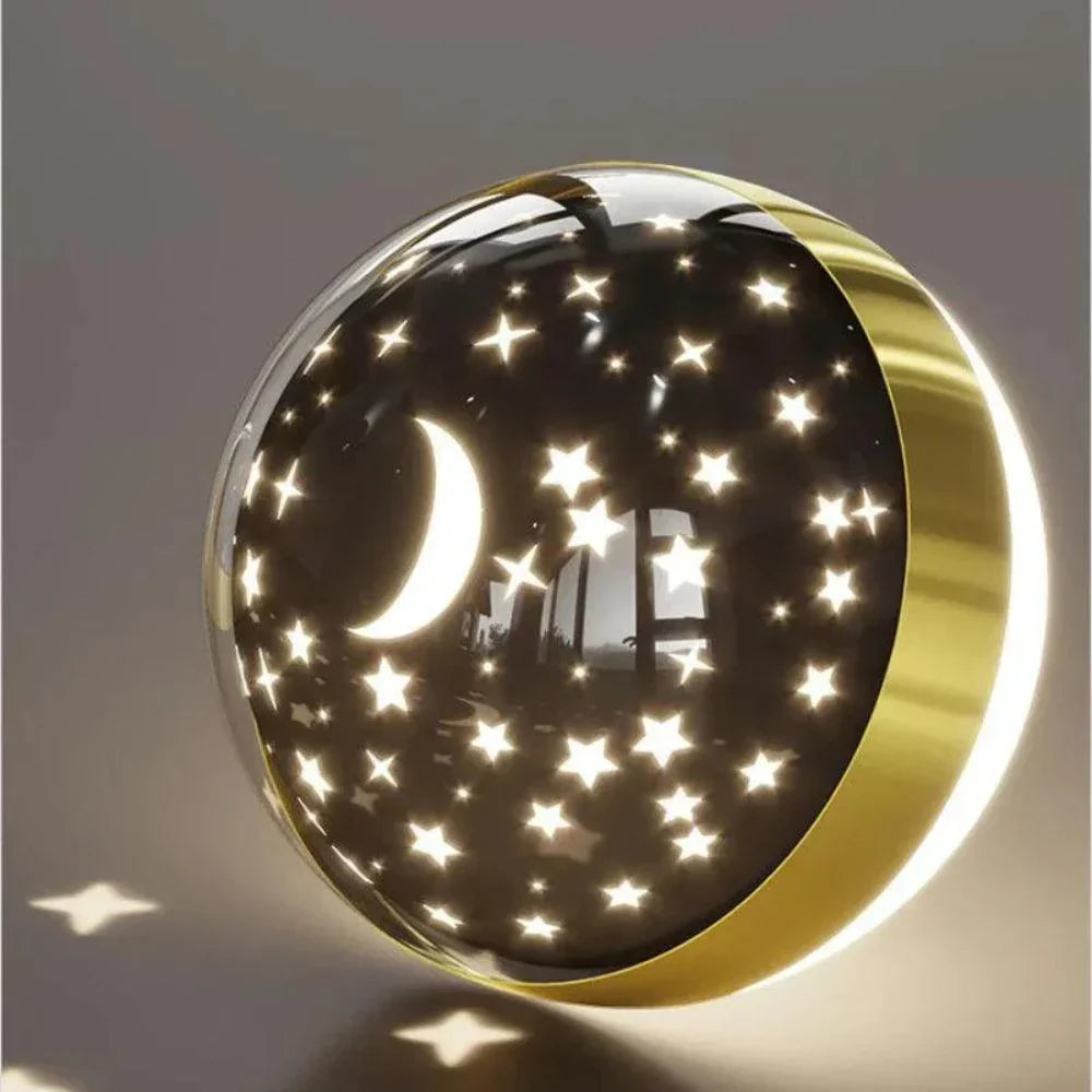 Star Projection Wall Lamp Kids Bedroom Night Light