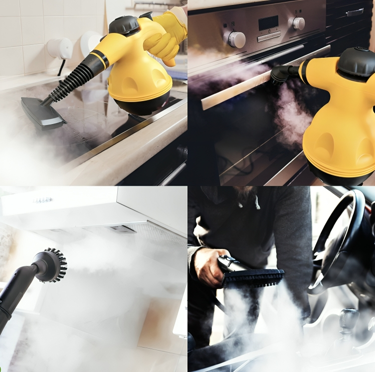 SteamPro Multifunction Steam Cleaner with 8 Accessories β Powerful Deep Cleaning for Home & Kitchen