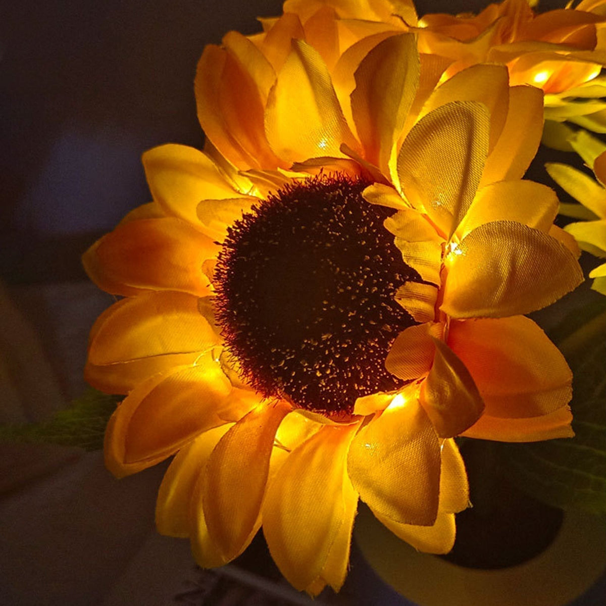 Sunflower LED Table Lamp Rechargeable Decorative Flower Light Cordless Night Lamp