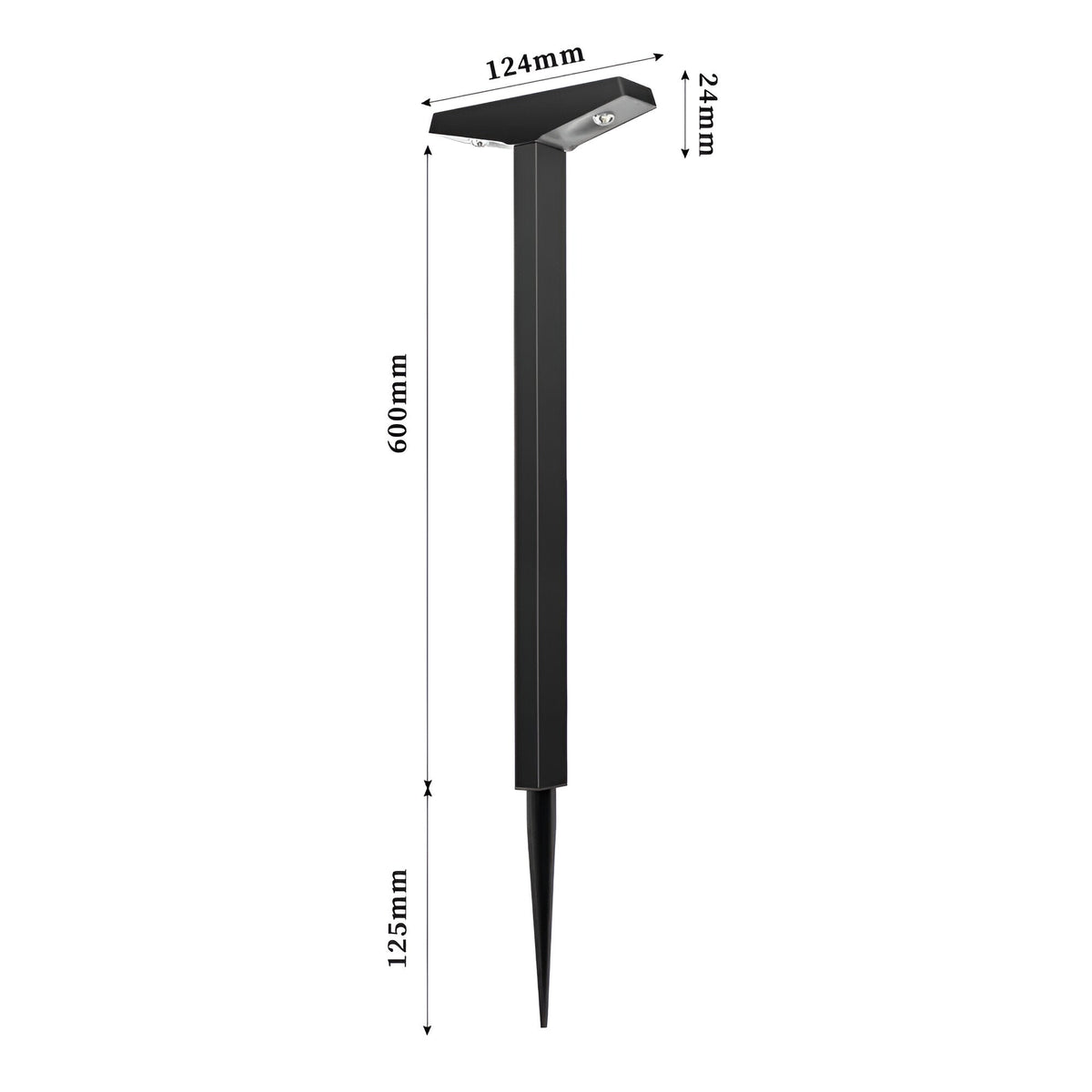 T-Shaped LED Solar Garden Lights Waterproof Outdoor Pathway Lighting