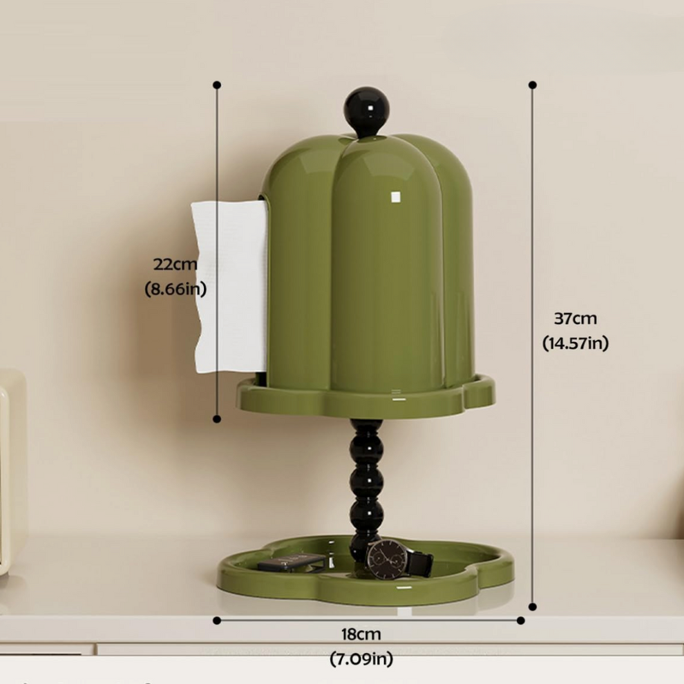 Tissue Box Cover with Hidden Storage Decorative Tissue Holder Organizer