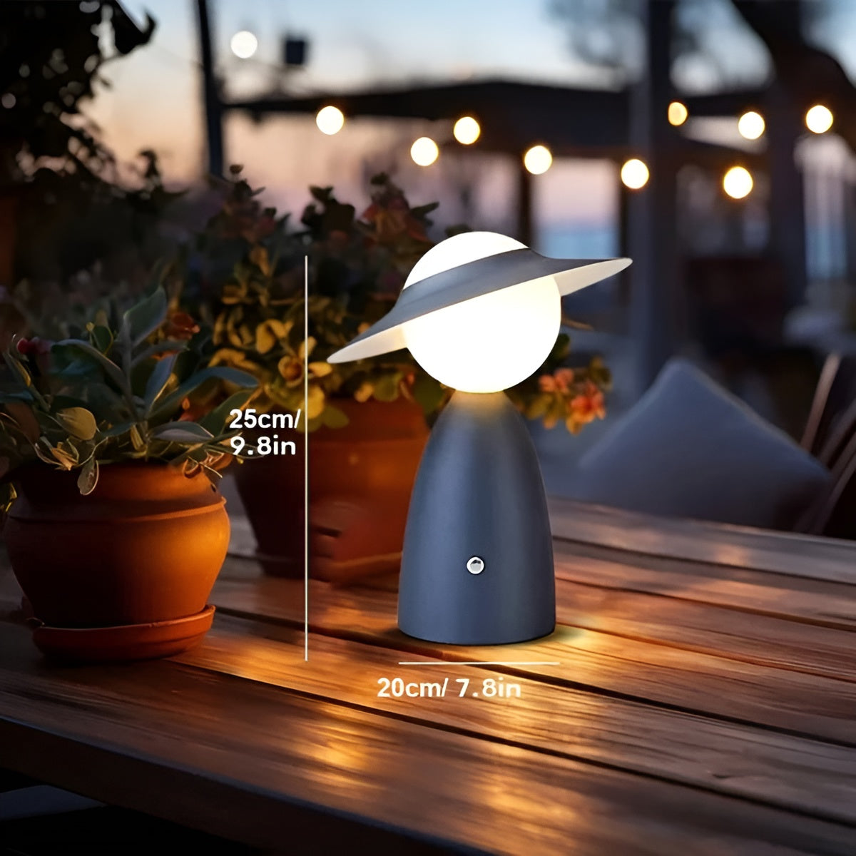 Touch Control LED Table Lamp Rechargeable Cordless Desk Lamp Dimmable Portable Bedside Night Light