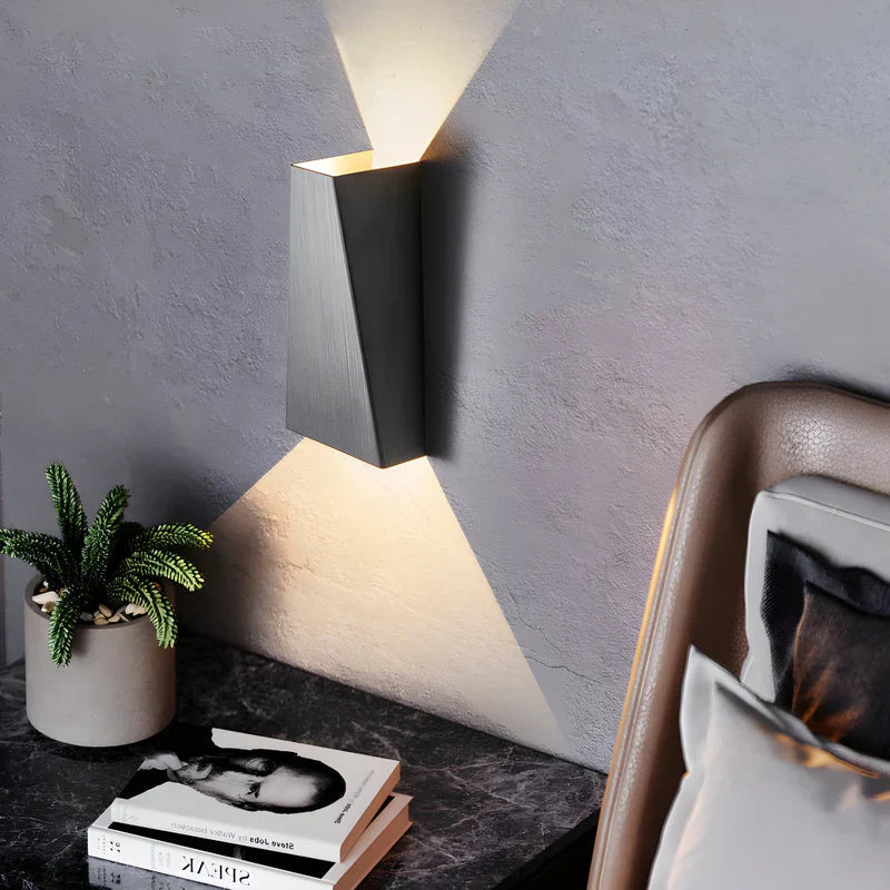 Trapezoid LED Wall Light Up Down Lighting Modern Indoor Wall Lamp