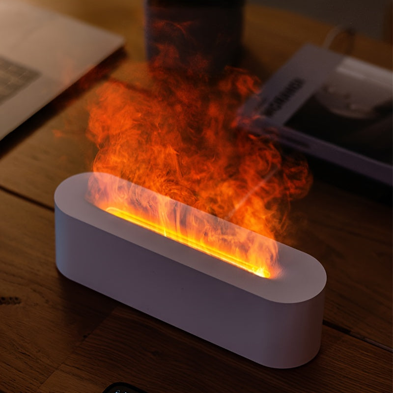 USB Aroma Diffuser Flame Effect Lamp RGB Humidifier for Home Bedroom Office