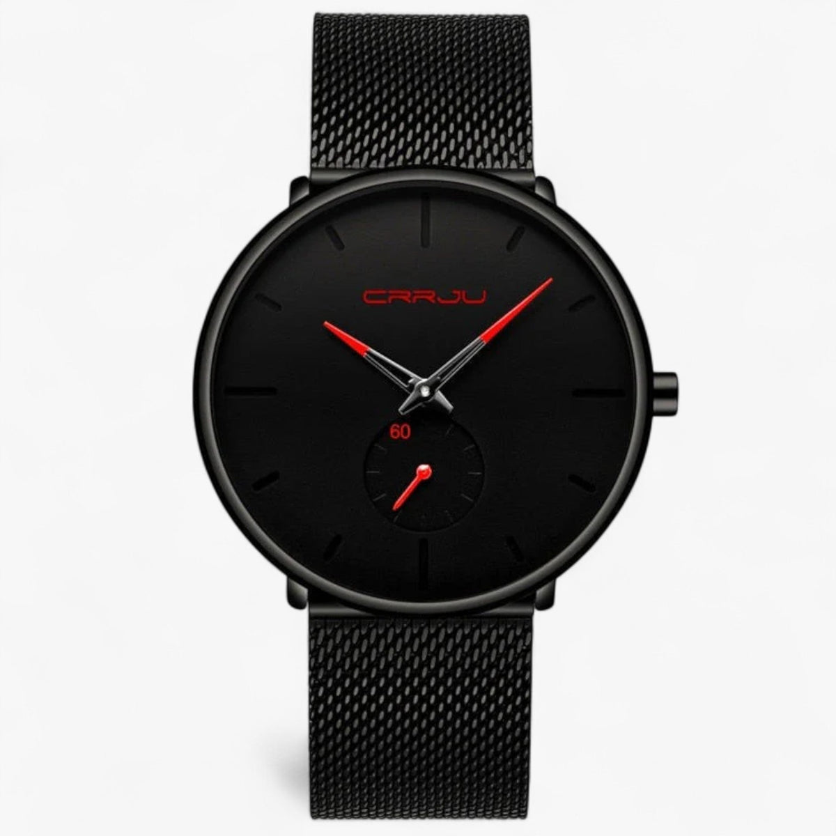 Ultra Thin Minimalist Men's Watch Quartz Stainless Steel Mesh Waterproof