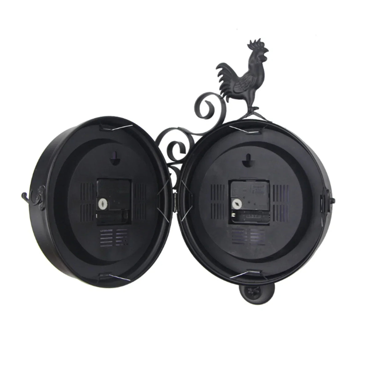 Vintage Double-Sided Waterproof Wall Clock – Classic Retro Indoor & Outdoor Design