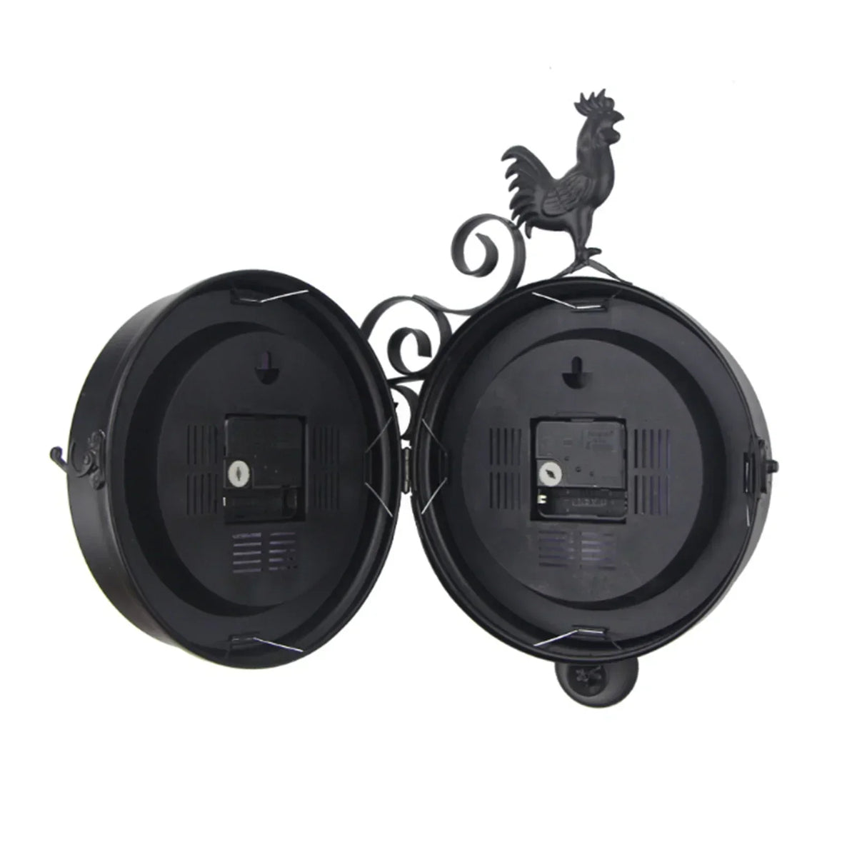 Vintage Double-Sided Waterproof Wall Clock – Classic Retro Indoor & Outdoor Design