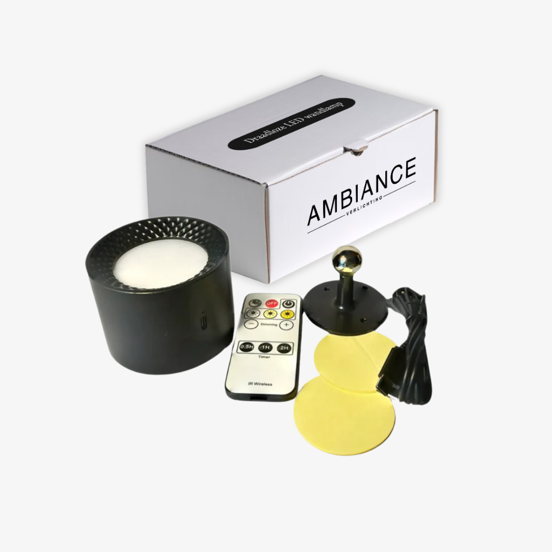 Wireless LED Wall Light Rechargeable with Remote Control Adjustable Brightness Indoor Wall Lamp