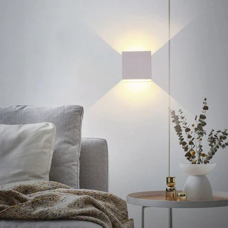Wireless Square LED Wall Light Rechargeable with Adjustable Colors Modern Indoor Outdoor Wall Lamp