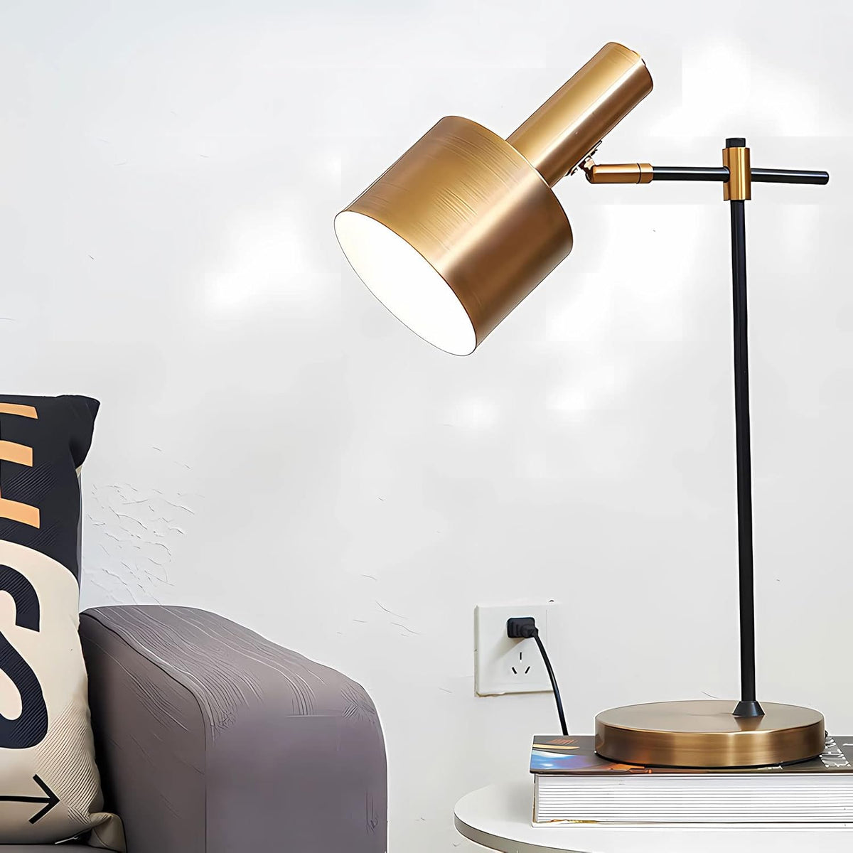 Wireless Table Lamp Integrated Charger Modern Ambient Desk Light