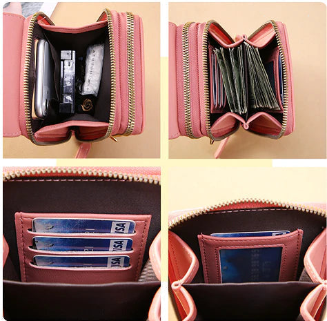 Womens Anti Theft Crossbody Bag RFID Blocking Waterproof Phone Compartment
