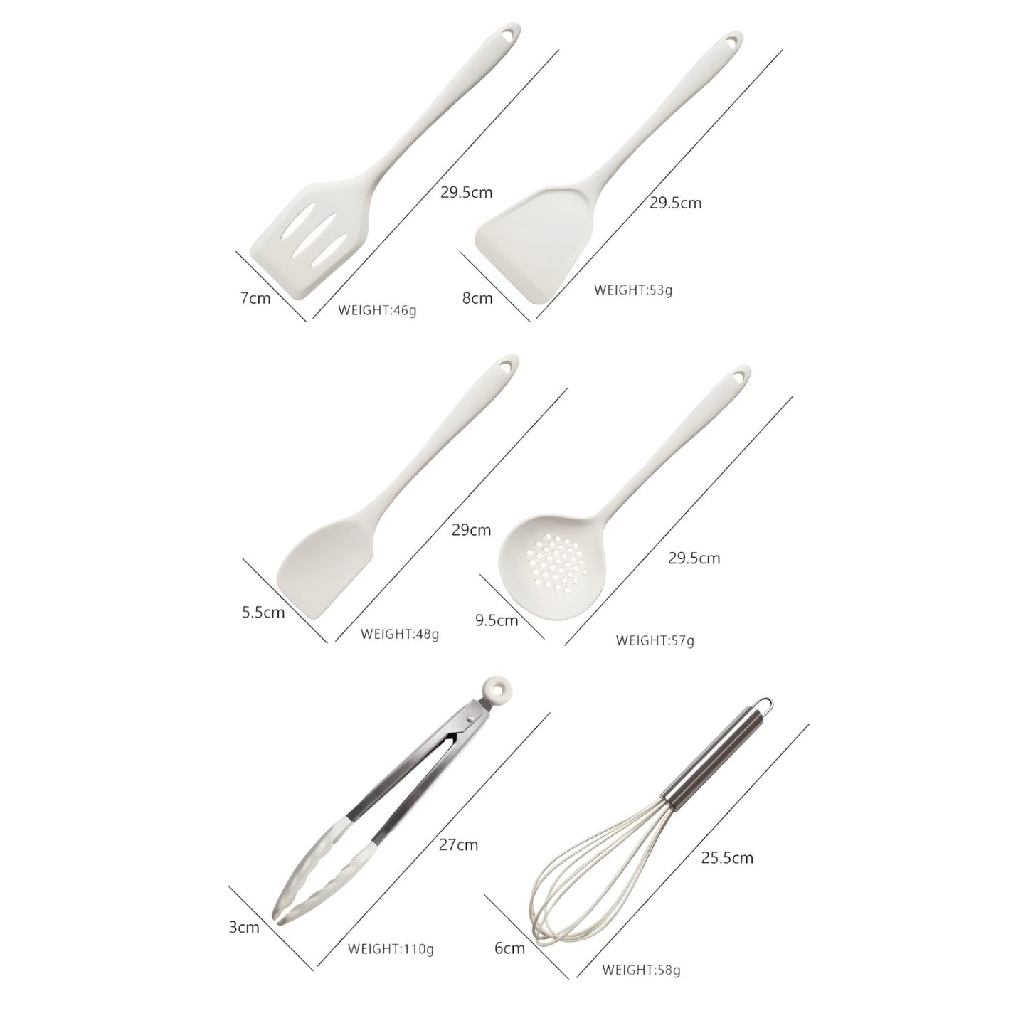 18 Piece Silicone Cooking Utensil Set Heat Resistant BPA Free Kitchen Tools