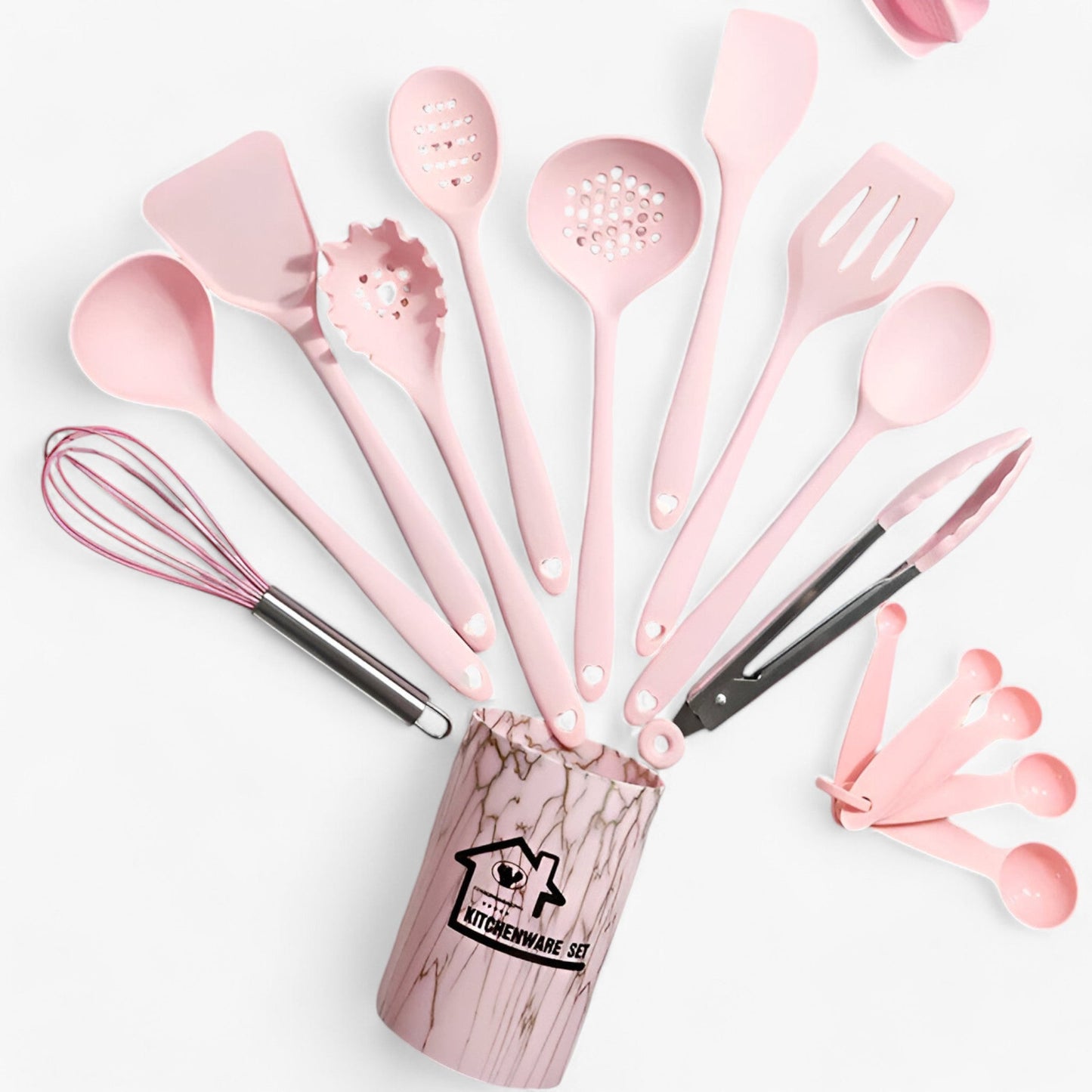 18 Piece Silicone Cooking Utensil Set Heat Resistant BPA Free Kitchen Tools