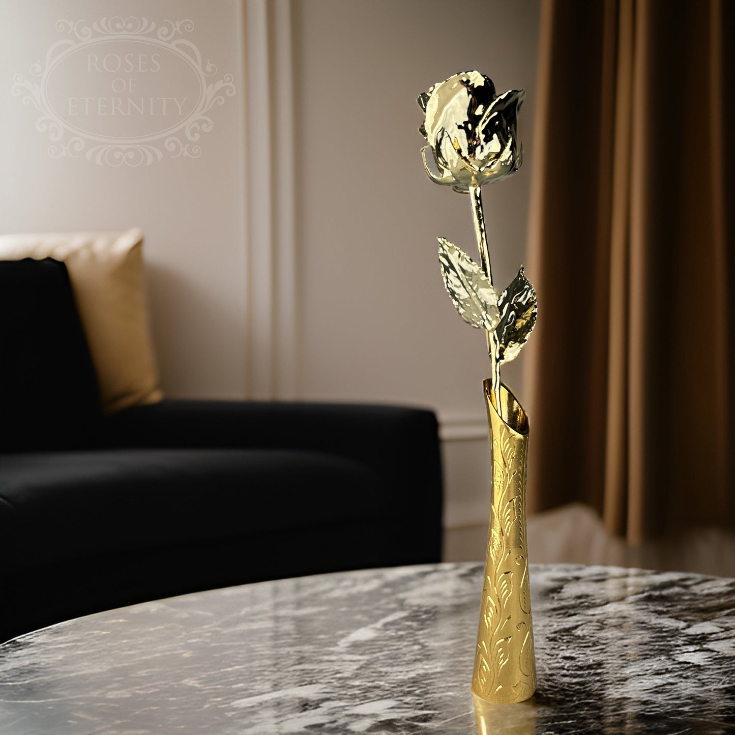 24K Gold Dipped Real Rose Preserved Luxury Love Gift