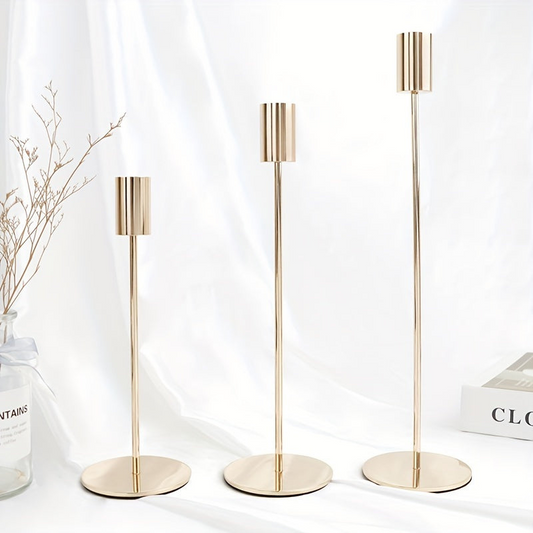 3 Piece Candle Holder Set Modern Decorative Candle Stand Home Table Decor