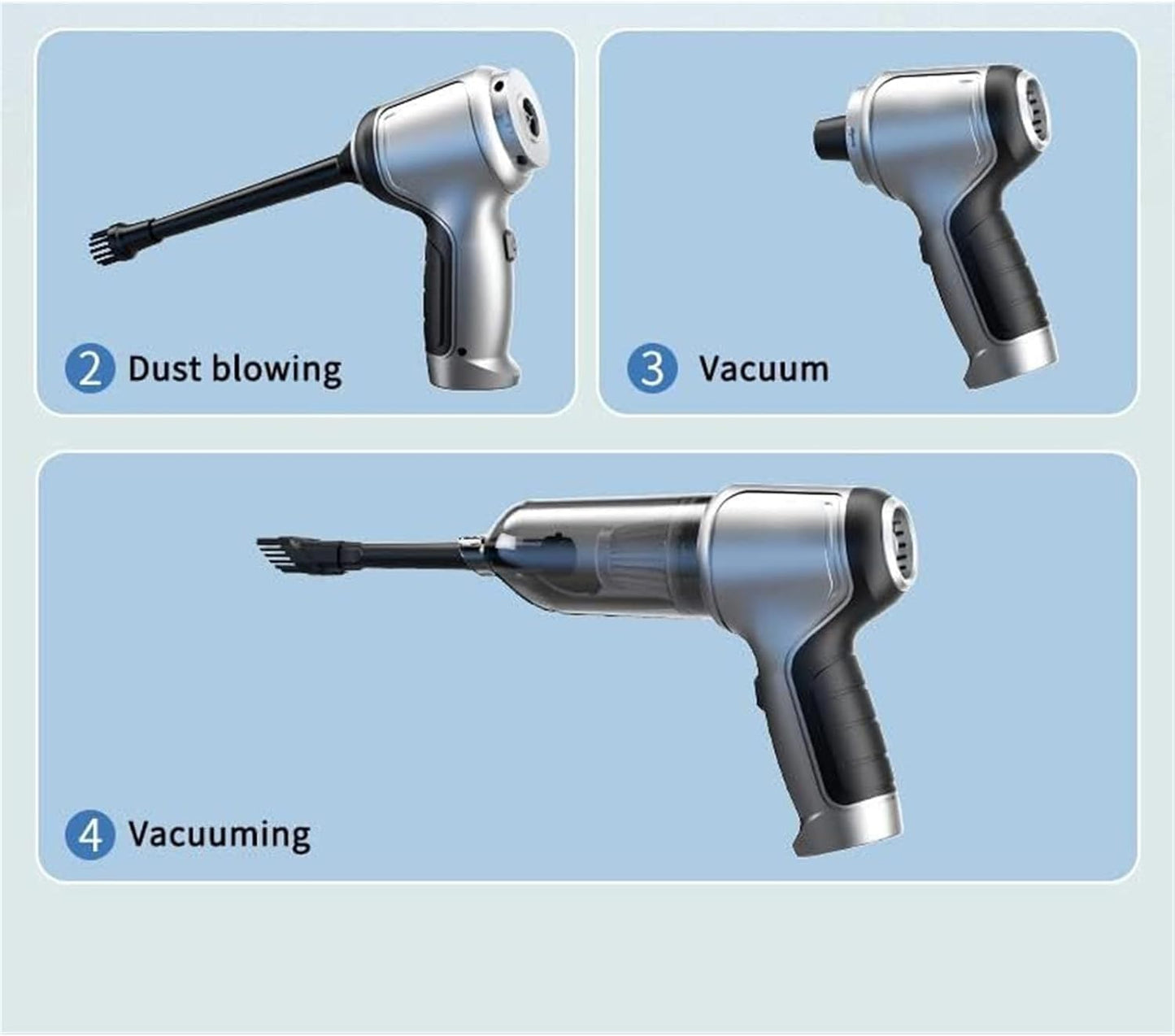 3 in 1 Cordless Handheld Vacuum Cleaner Three Function High Power