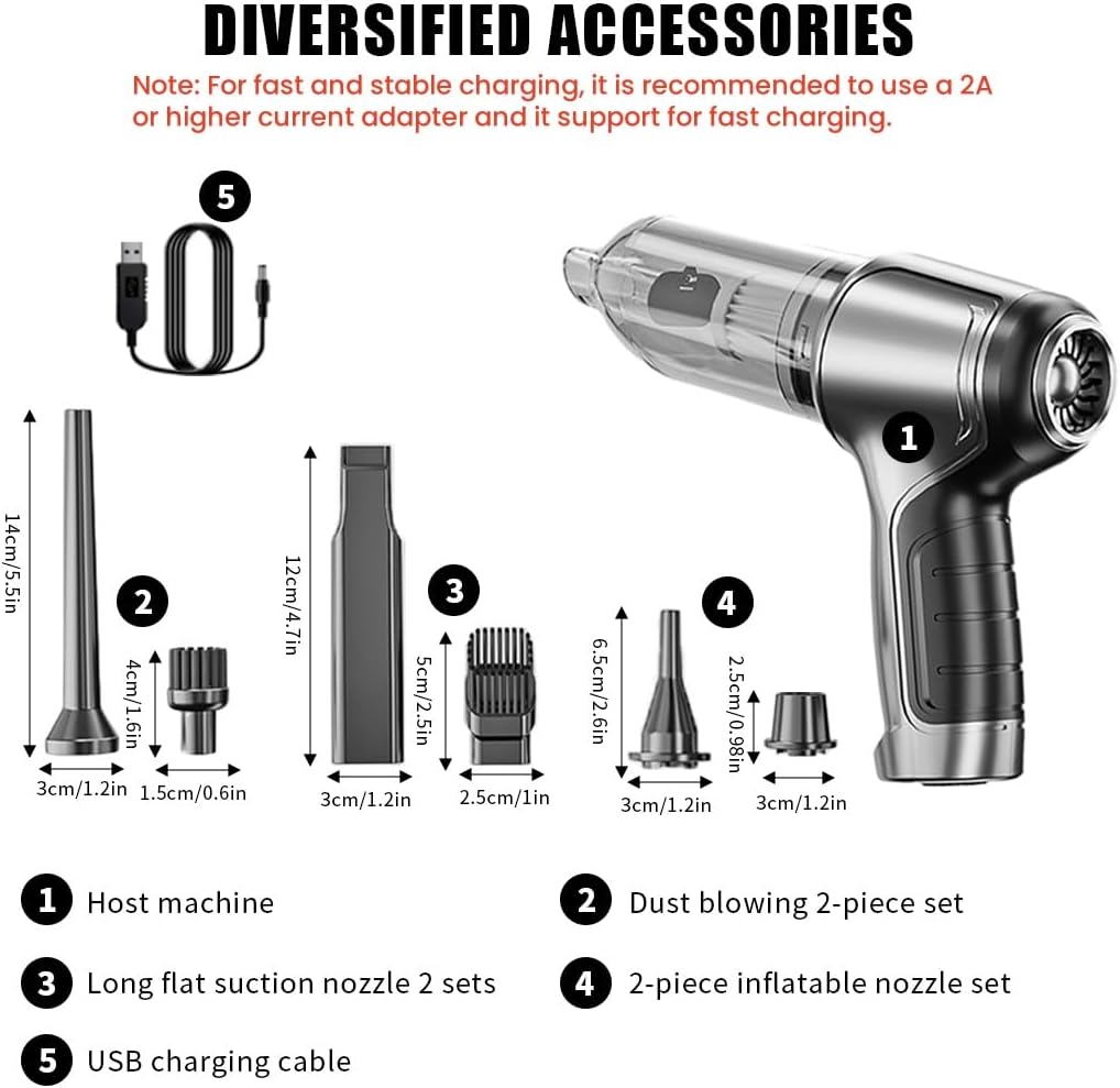 3 in 1 Cordless Handheld Vacuum Cleaner Three Function High Power