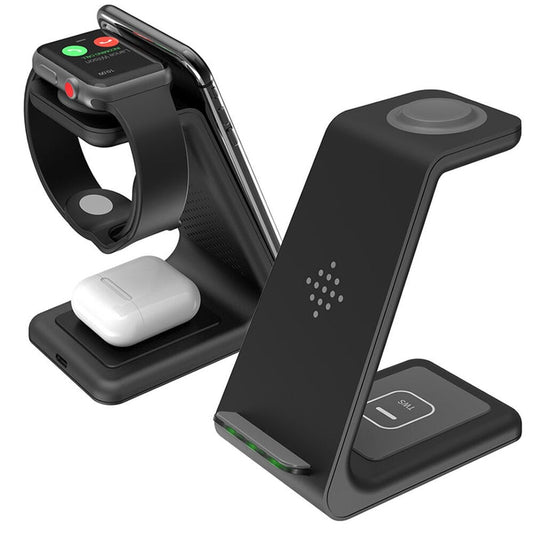 3 in 1 Wireless Charging Station Fast Charger Dock Apple Samsung Phone Watch Earbuds
