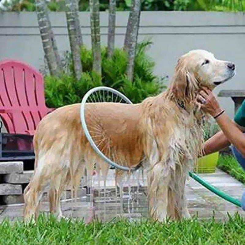 360 Degree Ring Dog Washer with Adjustable Spray Pressure Pet Bathing Tool