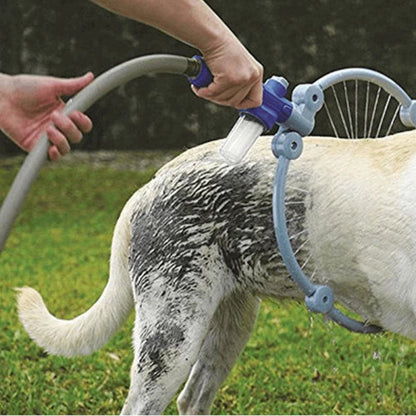 360 Degree Ring Dog Washer with Adjustable Spray Pressure Pet Bathing Tool