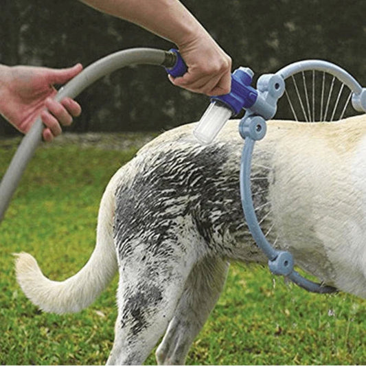 360 Degree Ring Dog Washer with Adjustable Spray Pressure Pet Bathing Tool