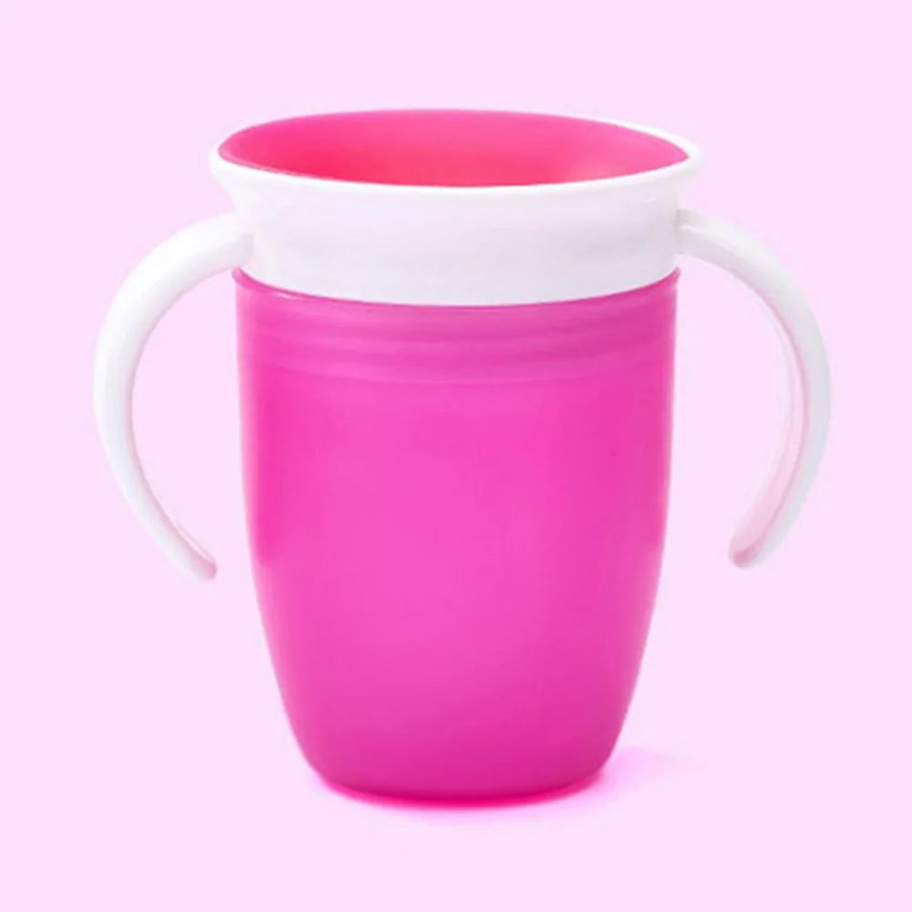 360 Trainer Cup with Handles Spill Resistant Toddler Sippy Cup Lightweight Baby Learning Drinking Cup