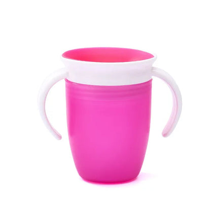 360 Trainer Cup with Handles Spill Resistant Toddler Sippy Cup Lightweight Baby Learning Drinking Cup