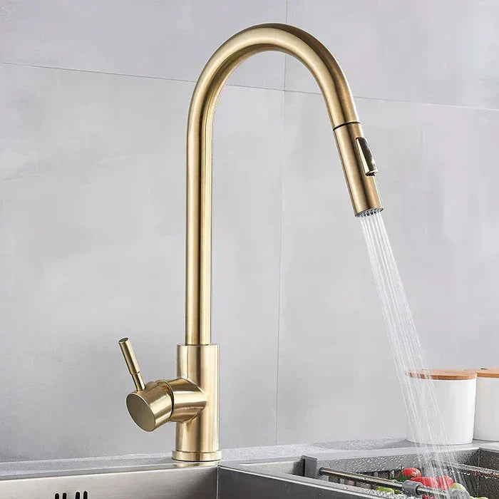 360° Rotating Kitchen Faucet with Touch Sensor – Dual Water Mode Smart Sink Tap