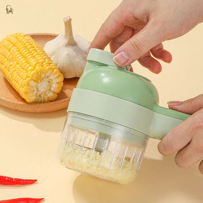 4 in 1 Electric Handheld Food Chopper Vegetable Garlic Meat Herb Portable Cutter