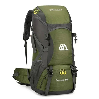 50L Waterproof Nylon Backpack – Large Capacity Camping and Hiking Rucksack