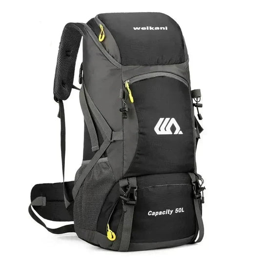 50L Waterproof Nylon Backpack – Large Capacity Camping and Hiking Rucksack