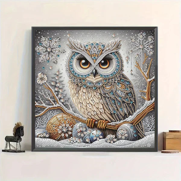 5D Diamond Painting Owl Kit DIY Crystal Diamond Art Craft Set for Adults Relaxing Hobby Home Wall Decor