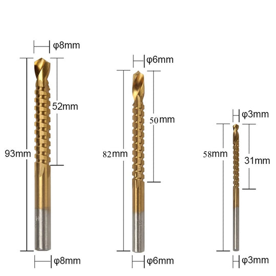 6 Piece Drill Bit Set with Twist Drill Bits and Step Drill Bits with Storage Case Metal Wood Plastic DIY