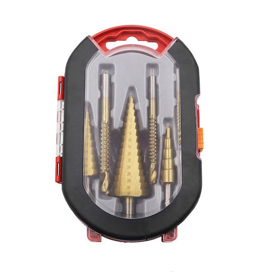 6 Piece Drill Bit Set with Twist Drill Bits and Step Drill Bits with Storage Case Metal Wood Plastic DIY