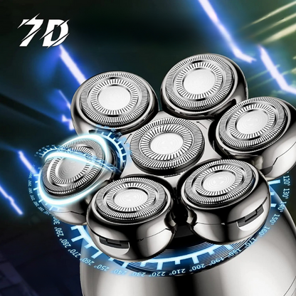7D Electric Shaver Floating Head Waterproof Rechargeable Razor Charging Dock