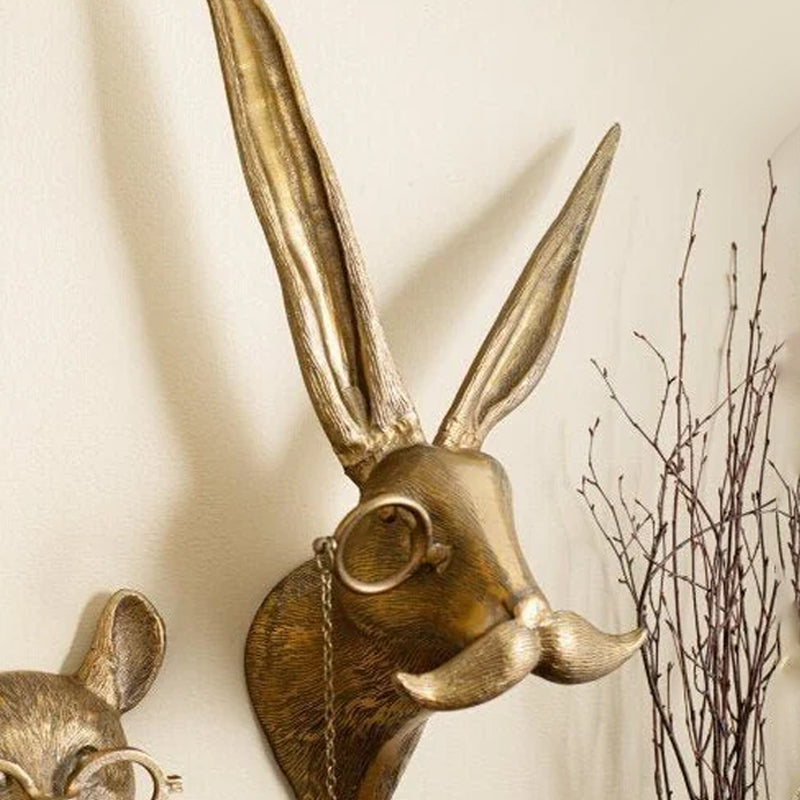 Abstract Animal Head Sculpture Resin Animal Statue Modern Home Decor Art Ornament