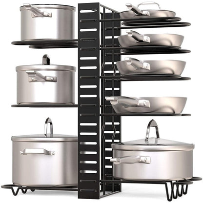 Adjustable Kitchen Pan Lid Holder Storage Rack Organizer