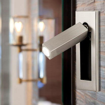 Adjustable LED Wall Reading Light Modern Pull Out Bedside Wall Lamp for Bedroom