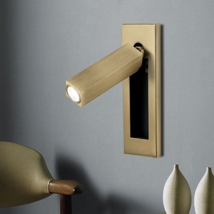 Adjustable LED Wall Reading Light Modern Pull Out Bedside Wall Lamp for Bedroom