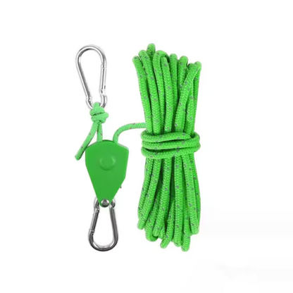 Adjustable Outdoor Rope Tensioners Pulley Hook Ratchet System