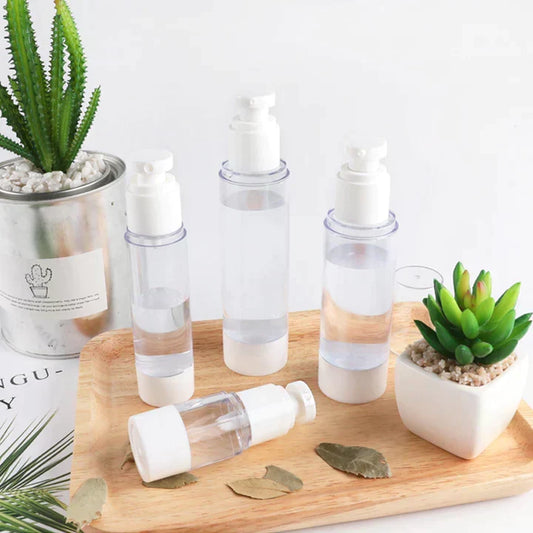 Airless Vacuum Cosmetic Pump Bottle Travel Skincare Container for Lotion Cream Makeup Storage