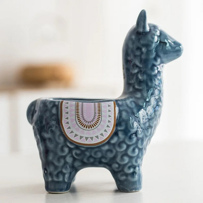 Alpaca Plant Pot Cute Animal Succulent Planter Decorative Indoor Desk Flower Pot
