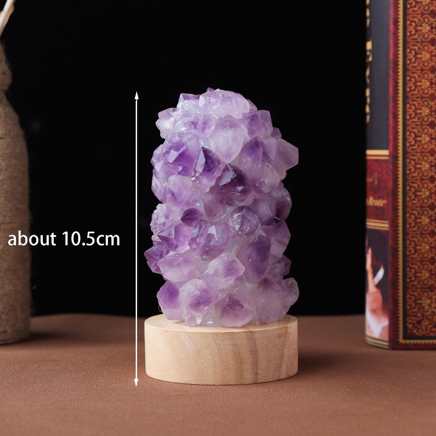 Amethyst Crystal Lamp with Calming Light – Natural Healing Stone LED Table Lamp for Home & Bedroom