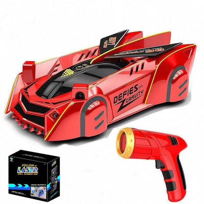 Anti Gravity Remote Control Wall Climbing Car with Laser Guided Steering