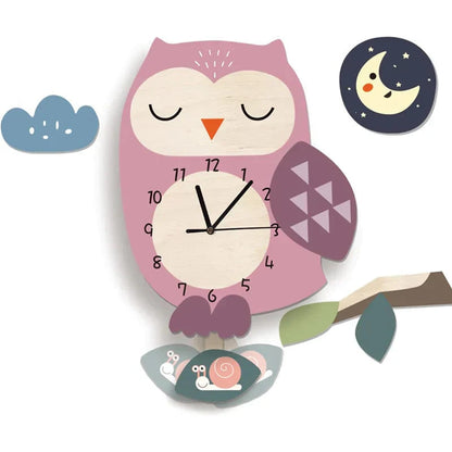 Artistic Animal Wall Clock Modern Decorative Silent Wall Clock for Living Room Bedroom Decor