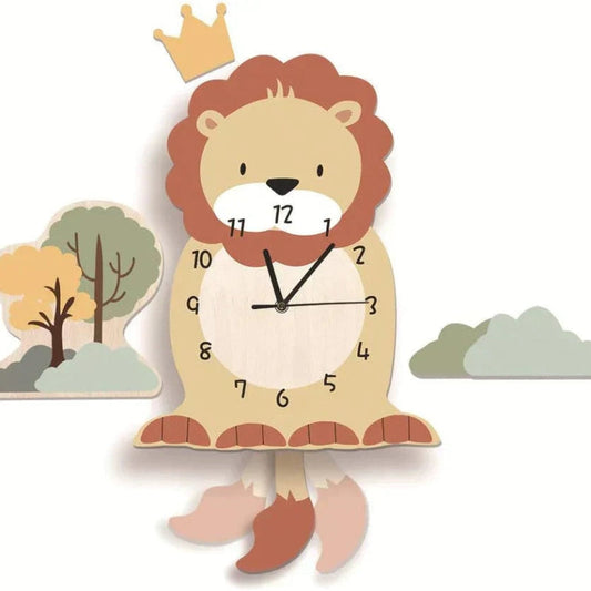 Artistic Animal Wall Clock Modern Decorative Silent Wall Clock for Living Room Bedroom Decor