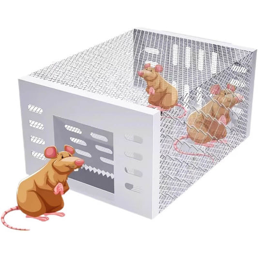 Automatic Mouse Trap Reusable Multi Catch Rodent Trap with One Way Entry Door
