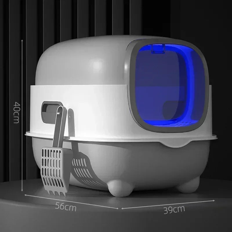 Automatic Self-Cleaning Cat Litter Box UV Sterilization Enclosed Odor Control Smart Sensor