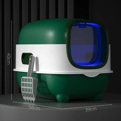 Automatic Self-Cleaning Cat Litter Box UV Sterilization Enclosed Odor Control Smart Sensor