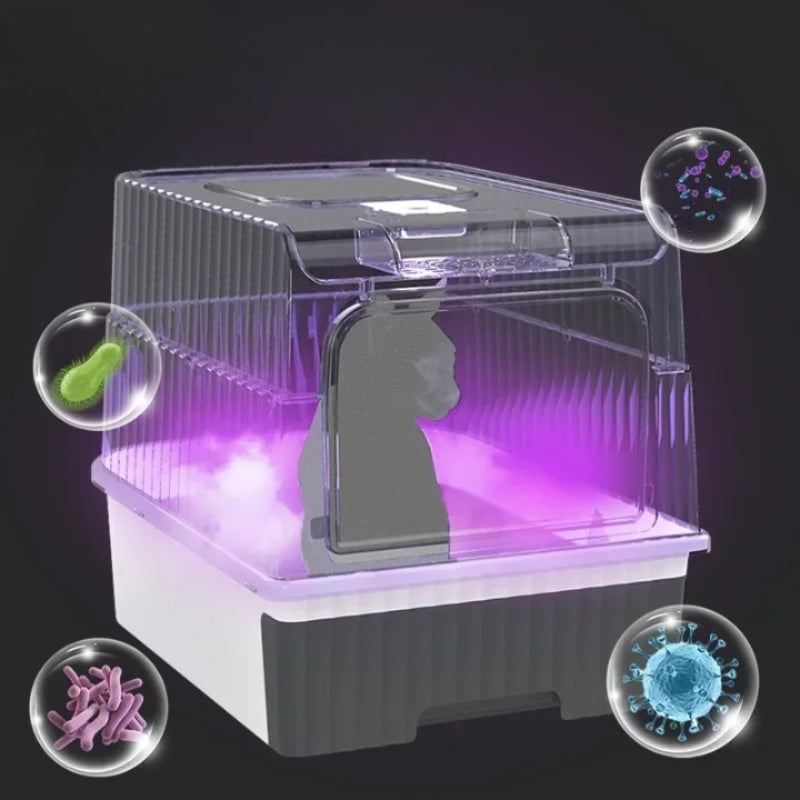 Automatic Self-Cleaning Cat Litter Box With UV Sterilization Odor Control